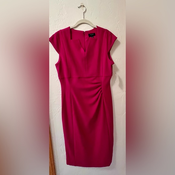 Tahari * Midi Sheath Dress * Size 10 * Color: Wild Berry (Fuchsia) - Picture 2 of 8